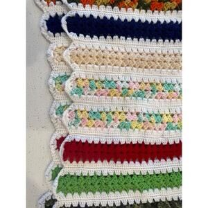 Crocheted Blanket/Throw in Multicolor Hand Made‎